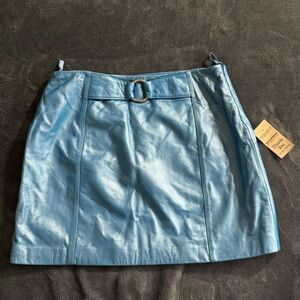 Vintage Y2K Wilson Leather Blue Leather Skirt